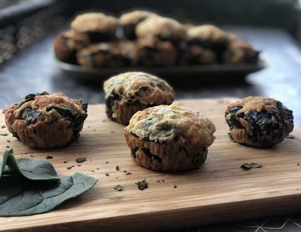 Spenótos muffin
